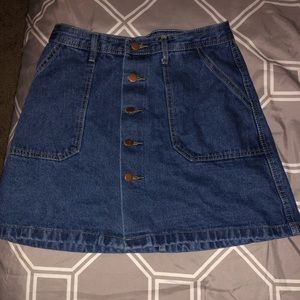 Button Up Denim Skirt